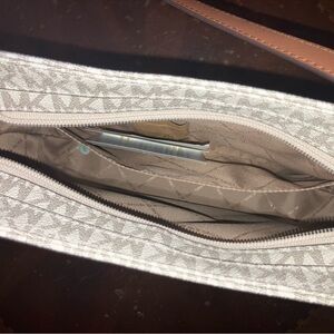 Brown and Cream Patterned Handbag